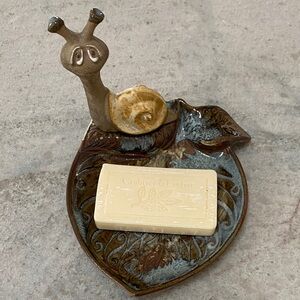 Pottery Craft Snail Trinket Dish Platypus Art Pottery Made in USA
